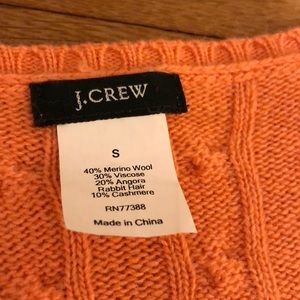 Orange Cable V neck J Crew